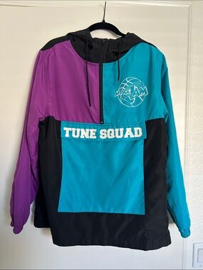 Space Jam Tune Squad Colorblock Windbreaker Jacket - Teal & Purple
